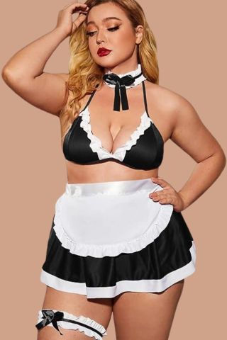 Anastasia 50888-BT Büyük Beden Seksi Hizmetçi Kostümü - Kanatlı Butik