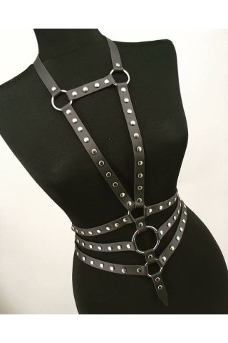 Harness Deri Vücut Aksesuarı KB1123 - Kanatlı Butik